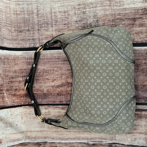 Auth Louis Vuitton Platine Monogram Mini Lin with metallic silver leather trim - Picture 3 of 10